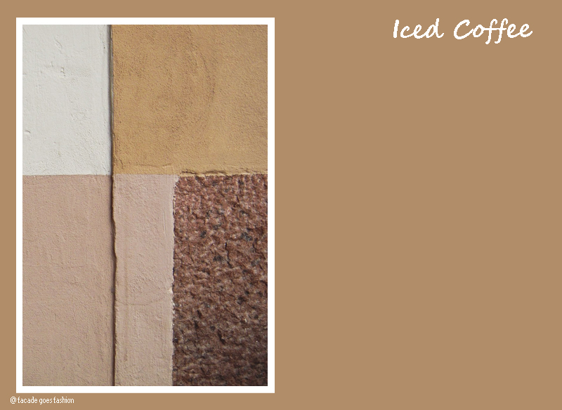 Brown shades on the wall Pantone 2016 Iced Coffee